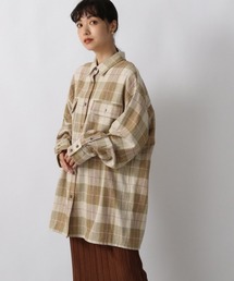 LOWRYS FARM | ヘリンボーンチェックシャツLS 214844(シャツ/ブラウス)