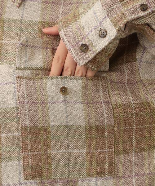 LOWRYS FARM(ローリーズファーム)の「ヘリンボーンチェックシャツLS 214844(シャツ/ブラウス・レディース・ベージュ/ブラウン/グリーン・FREE)」の16枚目の写真