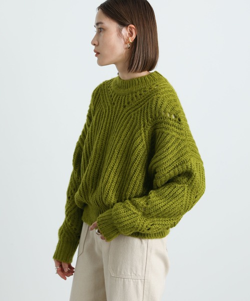 select MOCA(セレクトモカ)の「2021 AW クルーネックボリュームリブニット(ニット/セーター・レディース・オリーブ/オレンジ/チャコール・FREE)」の8枚目の写真