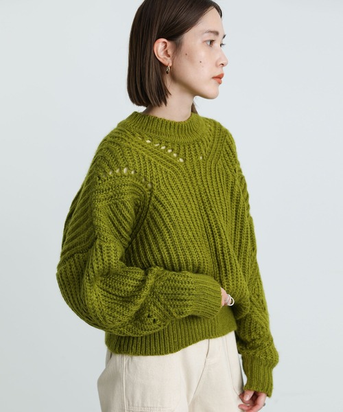 select MOCA(セレクトモカ)の「2021 AW クルーネックボリュームリブニット(ニット/セーター・レディース・オリーブ/オレンジ/チャコール・FREE)」の11枚目の写真