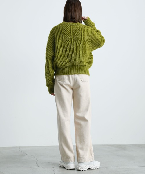 select MOCA(セレクトモカ)の「2021 AW クルーネックボリュームリブニット(ニット/セーター・レディース・オリーブ/オレンジ/チャコール・FREE)」の19枚目の写真
