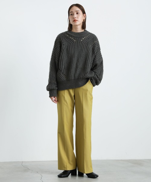 select MOCA(セレクトモカ)の「2021 AW クルーネックボリュームリブニット(ニット/セーター・レディース・オリーブ/オレンジ/チャコール・FREE)」の10枚目の写真