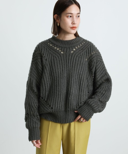 select MOCA(セレクトモカ)の「2021 AW クルーネックボリュームリブニット(ニット/セーター・レディース・オリーブ/オレンジ/チャコール・FREE)」の17枚目の写真