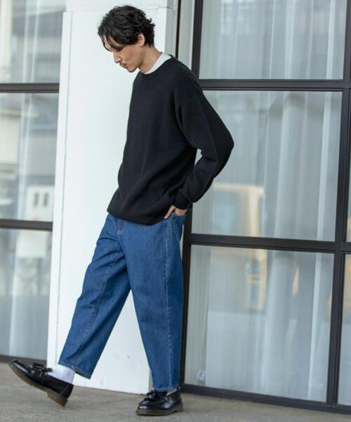 coen（コーエン）の「ヘビーアゼクルーネックニット（ニット/セーター・メンズ・オフホワイト/ブラック/ライトブルー/ライラック・MEDIUM/X-LARGE/SMALL/LARGE）」の13枚目の写真