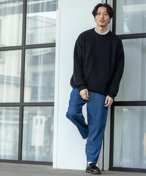 coen（コーエン）の「ヘビーアゼクルーネックニット（ニット/セーター・メンズ・オフホワイト/ブラック/ライトブルー/ライラック・MEDIUM/X-LARGE/SMALL/LARGE）」の14枚目の写真