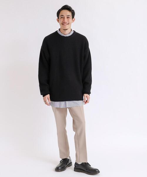 coen（コーエン）の「ヘビーアゼクルーネックニット（ニット/セーター・メンズ・オフホワイト/ブラック/ライトブルー/ライラック・MEDIUM/X-LARGE/SMALL/LARGE）」の17枚目の写真