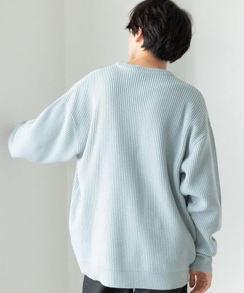 coen（コーエン）の「ヘビーアゼクルーネックニット（ニット/セーター・メンズ・オフホワイト/ブラック/ライトブルー/ライラック・MEDIUM/X-LARGE/SMALL/LARGE）」の11枚目の写真