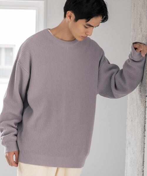 coen（コーエン）の「ヘビーアゼクルーネックニット（ニット/セーター・メンズ・オフホワイト/ブラック/ライトブルー/ライラック・MEDIUM/X-LARGE/SMALL/LARGE）」の20枚目の写真