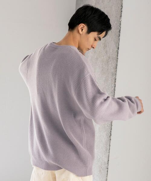 coen（コーエン）の「ヘビーアゼクルーネックニット（ニット/セーター・メンズ・オフホワイト/ブラック/ライトブルー/ライラック・MEDIUM/X-LARGE/SMALL/LARGE）」の21枚目の写真