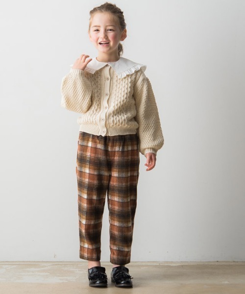 lulpini（ルルピー二）の「kids ウールタッチチェック柄パンツ（その他パンツ・キッズ・ブラウン/キャメル・S/M/L）」の19枚目の写真