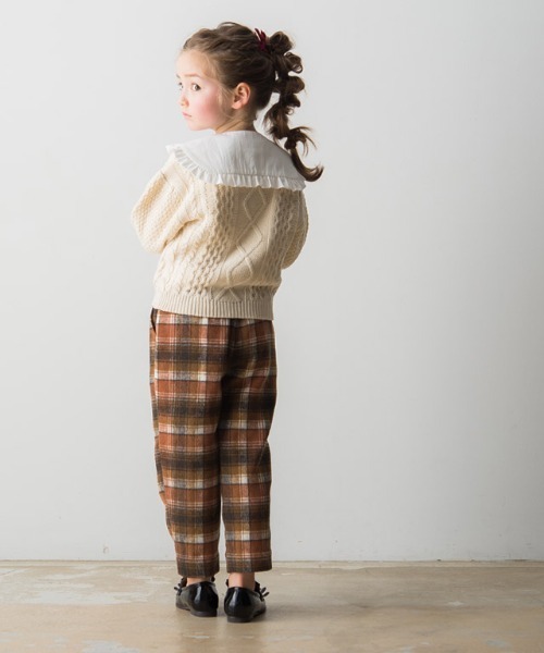 lulpini（ルルピー二）の「kids ウールタッチチェック柄パンツ（その他パンツ・キッズ・ブラウン/キャメル・S/M/L）」の13枚目の写真