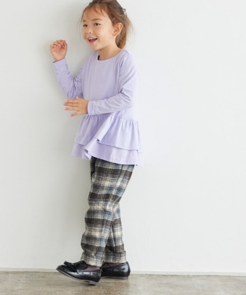 lulpini（ルルピー二）の「kids ウールタッチチェック柄パンツ（その他パンツ・キッズ・ブラウン/キャメル・S/M/L）」の20枚目の写真