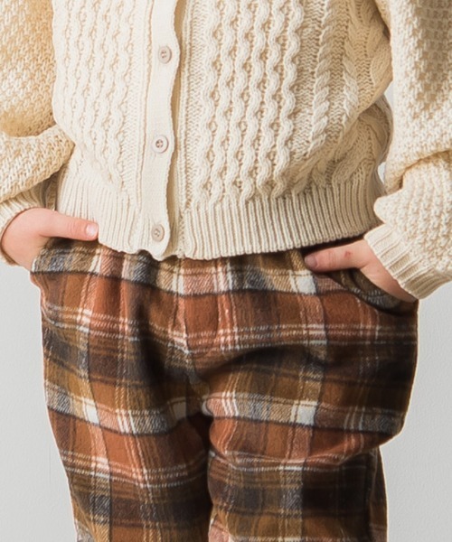 lulpini（ルルピー二）の「kids ウールタッチチェック柄パンツ（その他パンツ・キッズ・ブラウン/キャメル・S/M/L）」の6枚目の写真