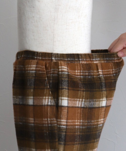 lulpini（ルルピー二）の「kids ウールタッチチェック柄パンツ（その他パンツ・キッズ・ブラウン/キャメル・S/M/L）」の12枚目の写真