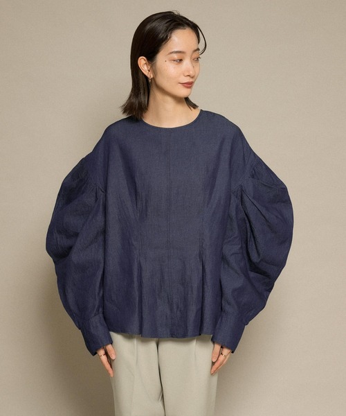 KBF（ケイビーエフ）の「エクストラスリーブプルオーバー（シャツ/ブラウス・レディース・ブラック/オフホワイト/インディゴブルー・ONE）」の21枚目の写真