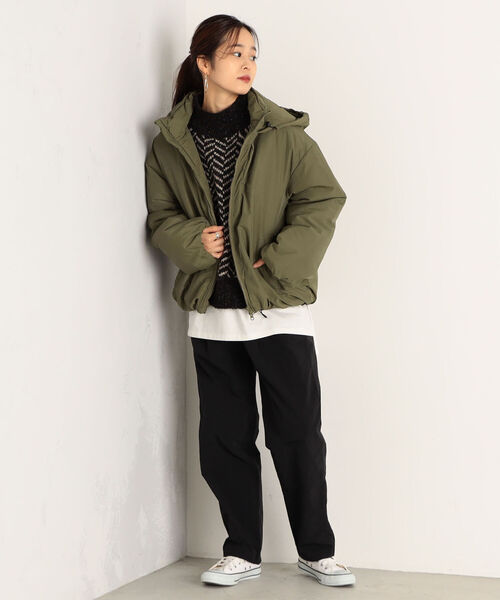 fredy couleur（フレディクルール）の「中綿エコサーモライトフードブルゾン（その他アウター・レディース・ブラック/オリーブ/キャメル・38）」の11枚目の写真