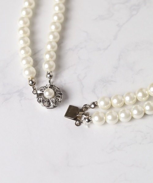 Mag.（マグ）の「【24inch】7mmWガラスパールネックレス（ネックレス・レディース・ホワイト/グレー・FREE）」の5枚目の写真