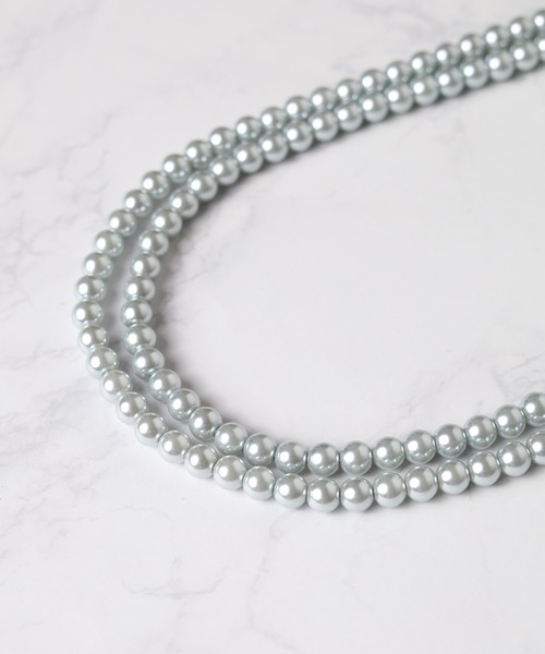 Mag.（マグ）の「【24inch】7mmWガラスパールネックレス（ネックレス・レディース・ホワイト/グレー・FREE）」の6枚目の写真