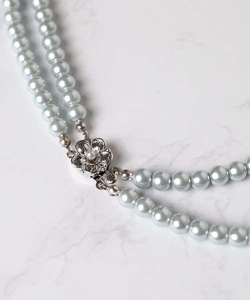 Mag.（マグ）の「【24inch】7mmWガラスパールネックレス（ネックレス・レディース・ホワイト/グレー・FREE）」の7枚目の写真