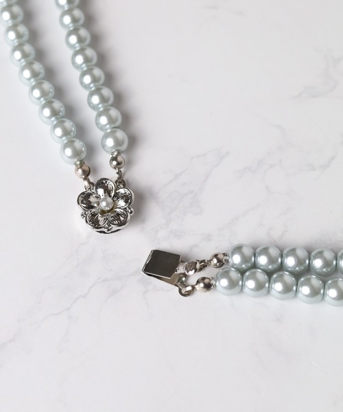 Mag.（マグ）の「【24inch】7mmWガラスパールネックレス（ネックレス・レディース・ホワイト/グレー・FREE）」の8枚目の写真