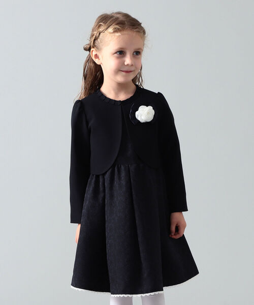 こども ビームス(コドモビームス)の「こども ビームス / ボレロ & ジャカードワンピース セット(115~130㎝)(スーツセット・キッズ・ネイビー・120/130/115)」の5枚目の写真