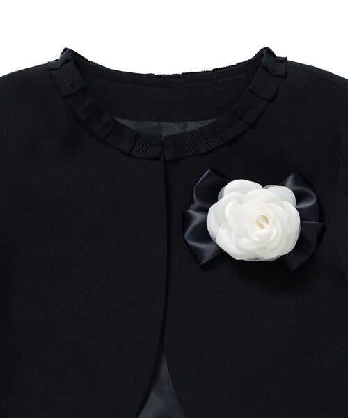 こども ビームス(コドモビームス)の「こども ビームス / ボレロ & ジャカードワンピース セット(115~130㎝)(スーツセット・キッズ・ネイビー・120/130/115)」の4枚目の写真