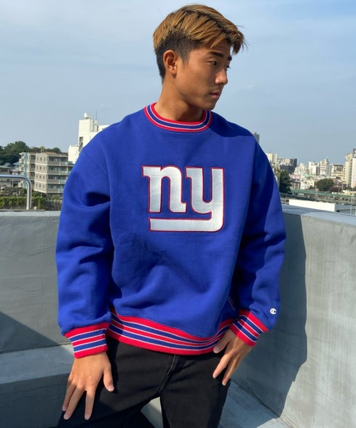 Champion（チャンピオン）の「【ZOZOTOWN限定】CHAMPION/チャンピオン ×NFLコラボ ルーズシルエット ビッグロゴスウェット C3-U036（スウェット・メンズ・ブラック/ブルー・M/L/XL/XXL）」の17枚目の写真