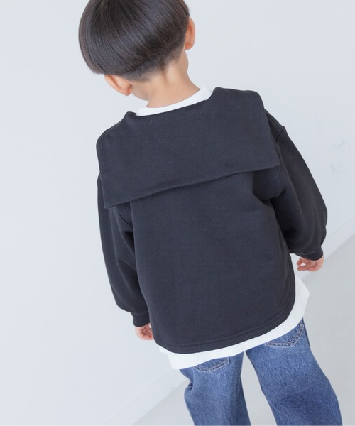 LOWRYS FARM（ローリーズファーム）の「ウラケセーラープルオーバー　256250（Tシャツ/カットソー・キッズ・アイボリー/グレー/カーキ・120cm/130cm/110cm）」の9枚目の写真