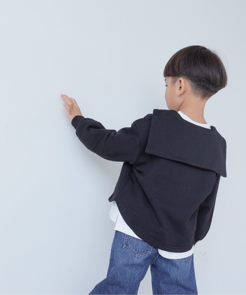 LOWRYS FARM（ローリーズファーム）の「ウラケセーラープルオーバー　256250（Tシャツ/カットソー・キッズ・アイボリー/グレー/カーキ・120cm/130cm/110cm）」の8枚目の写真