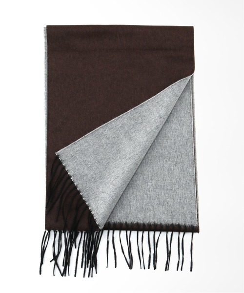 EDIFICE（エディフィス）の「【PIACENZA / ピアチェンツァ】シルクカシミア Wフェイスソリッドマフラー 30*170（マフラー・メンズ・ベージュ/ネイビー/ブラウン/グレー/ブルー・FREE）」の10枚目の写真