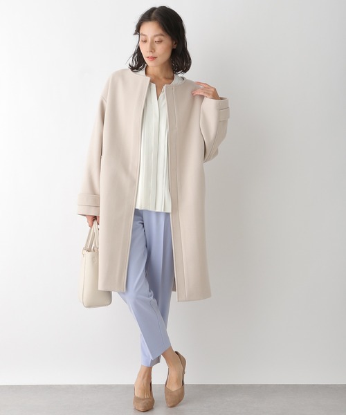 LEPSIM（レプシィム）の「タックブラウス長袖[2022春夏]　239376（シャツ/ブラウス・レディース・グレイッシュベージュ/オフホワイト/ブルー/ブラック・LARGE/MEDIUM）」の12枚目の写真