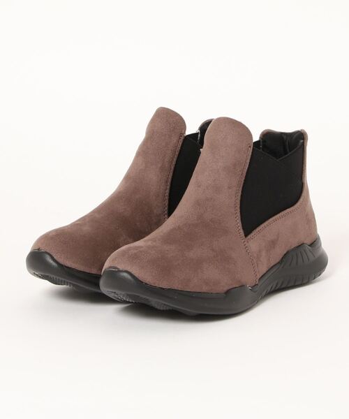 Fin(フィン)の「サイドゴアスニーカーブーツ(ブーツ・レディース・ブラック/グレー・22.5cm/23cm/23.5cm/24cm/24.5cm)」の4枚目の写真