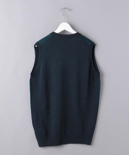 Johnstons of Elgin（ジョンストンズオブエルガン）の「＜JOHNSTONS（ジョンストンズ）＞ ジャカード ニット ベスト（ニット/セーター・メンズ・ブラック/ターコイズブルー・S/M/L/XL/XS）」の3枚目の写真