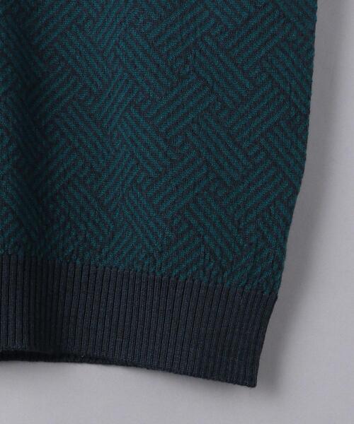 Johnstons of Elgin（ジョンストンズオブエルガン）の「＜JOHNSTONS（ジョンストンズ）＞ ジャカード ニット ベスト（ニット/セーター・メンズ・ブラック/ターコイズブルー・S/M/L/XL/XS）」の6枚目の写真