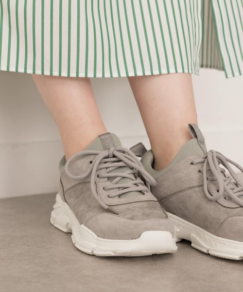 RODE SKO(ロデスコ)の「スエード調ダッドスニーカー(スニーカー・レディース・ピンクベージュ/グレー・39/37/36/38)」の3枚目の写真