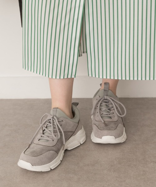 RODE SKO(ロデスコ)の「スエード調ダッドスニーカー(スニーカー・レディース・ピンクベージュ/グレー・39/37/36/38)」の4枚目の写真