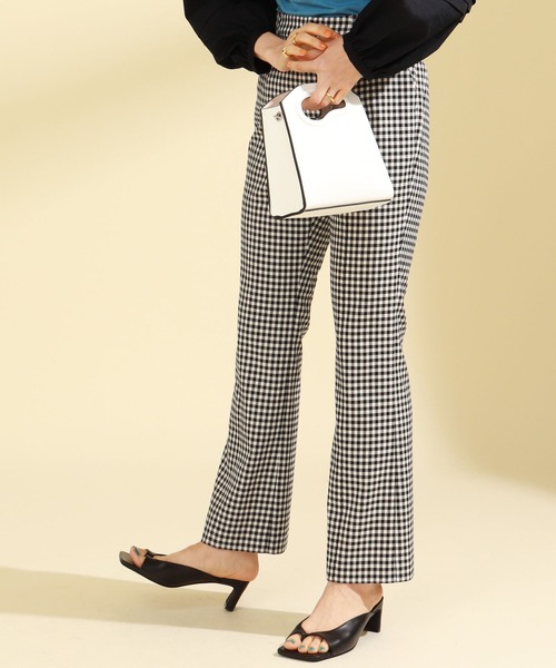 Ray BEAMS（レイビームス）の「Ray BEAMS / チェック ストレッチ パンツ（その他パンツ・レディース・ブラック/ベージュ・0/1）」の16枚目の写真