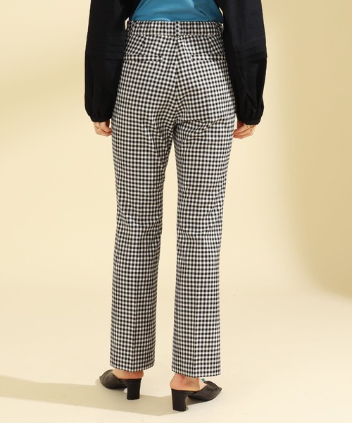 Ray BEAMS（レイビームス）の「Ray BEAMS / チェック ストレッチ パンツ（その他パンツ・レディース・ブラック/ベージュ・0/1）」の7枚目の写真