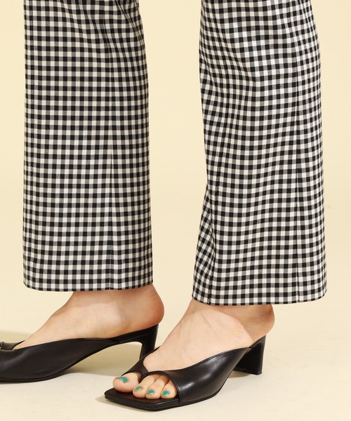 Ray BEAMS（レイビームス）の「Ray BEAMS / チェック ストレッチ パンツ（その他パンツ・レディース・ブラック/ベージュ・0/1）」の8枚目の写真