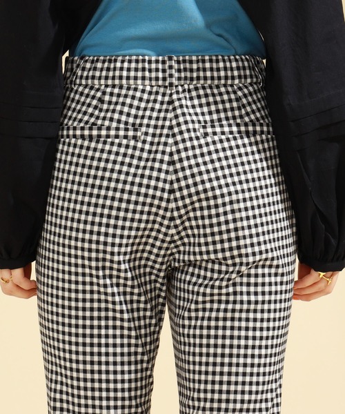 Ray BEAMS（レイビームス）の「Ray BEAMS / チェック ストレッチ パンツ（その他パンツ・レディース・ブラック/ベージュ・0/1）」の11枚目の写真
