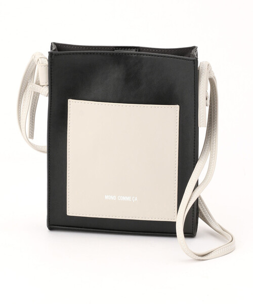 MONO COMME CA(モノコムサ)の「スクエア ミニポシェット(ショルダーバッグ・レディース・ブラック/ベージュ/パイソン・FREE)」の22枚目の写真