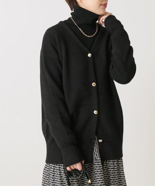 journal standard L'essage（ジャーナルスタンダードレサージュ）の「ウールアクリルキンボタンカーディガン（カーディガン/ボレロ・レディース・アイボリー/モスグリーン/ブラック・FREE）」の3枚目の写真