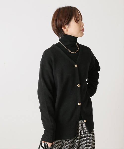 journal standard L'essage（ジャーナルスタンダードレサージュ）の「ウールアクリルキンボタンカーディガン（カーディガン/ボレロ・レディース・アイボリー/モスグリーン/ブラック・FREE）」の4枚目の写真