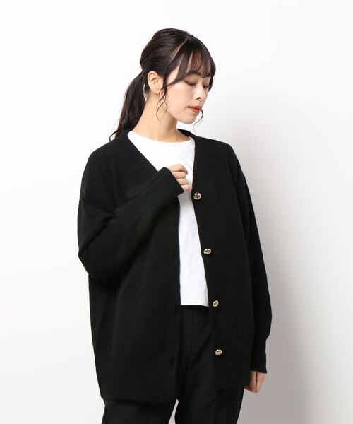 journal standard L'essage（ジャーナルスタンダードレサージュ）の「ウールアクリルキンボタンカーディガン（カーディガン/ボレロ・レディース・アイボリー/モスグリーン/ブラック・FREE）」の13枚目の写真