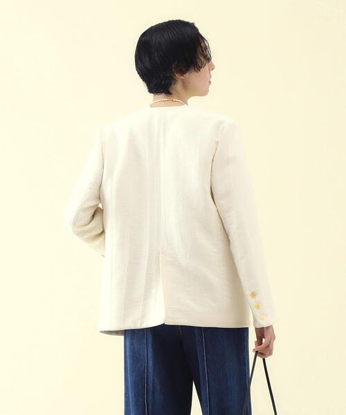 226y*美品 マルティニーク リネンライク ノーカラージャケット. 226y*美品 マルティニーク リネンライク ノーカラージャケット