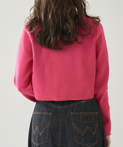 mystic(ミスティック)の「ジャケットチビカーディガン(カーディガン/ボレロ・レディース・ブルー/ベージュ/ホワイト/ブラック/ピンク・FREE)」の17枚目の写真