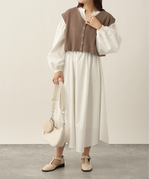 スナップボタンベスト付ワンピース 2693 ワンピース Heather ヘザー のファッション通販 Zozotown