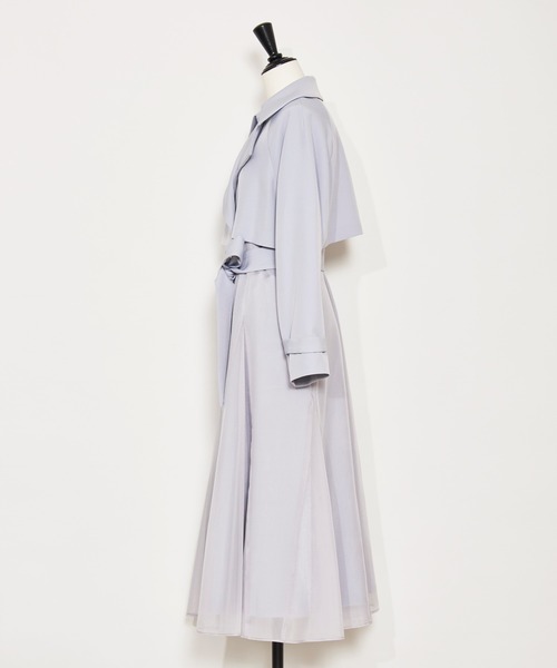 NOELA（ノエラ）の「シャイニーボリュームトレンチコート（トレンチコート・レディース・ブルー/ベージュ・M/S）」の8枚目の写真
