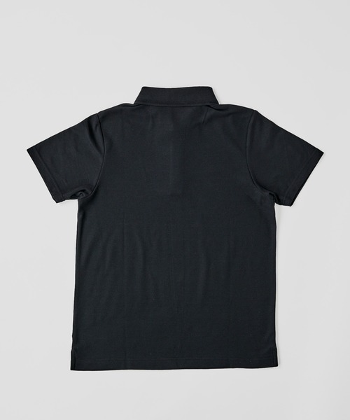 ADPOSION（アドポーション）の「吸汗速乾 T/C鹿の子 ストライプ衿ポロシャツ / ジャガードポロシャツ（ポロシャツ・メンズ・ホワイト系1/ホワイト系2/ブラック系1/ブラック系2/ネイビー系1/ネイビー系2・MEDIUM/LARGE/X-LARGE）」の16枚目の写真