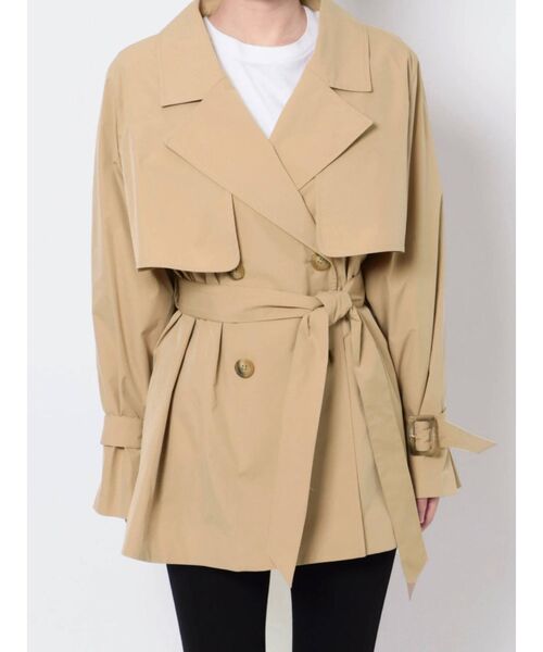 LAGUNAMOON（ラグナムーン）の「ボリュームスリーブミドルトレンチコート（トレンチコート・レディース・アイボリー/ベージュ・FREE）」の16枚目の写真